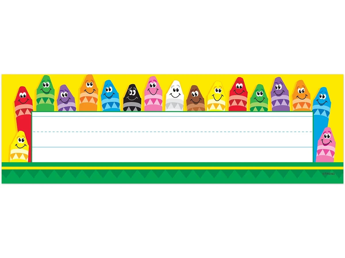 Happy Crayon Nameplates - US 7082