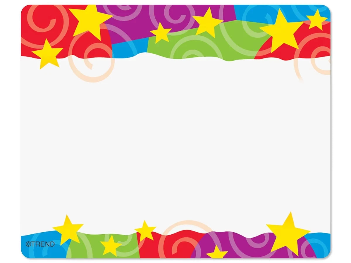 Stars ’n’ Swirls Name Tags - US 8310