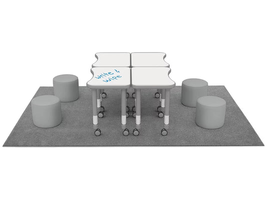 Flex-Space Comfy Seat Write & Wipe Desk Zone - US 7343