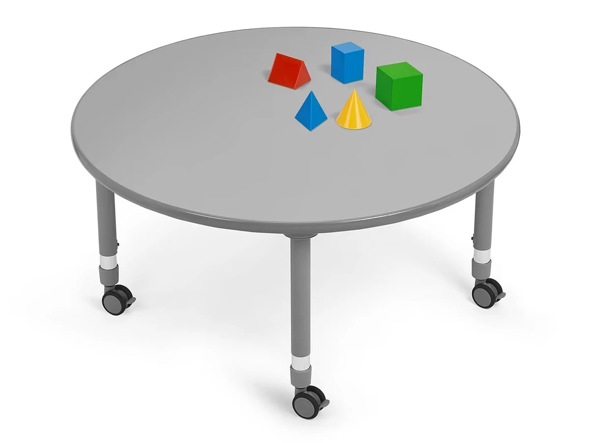 Flex-Space Mobile Round Tables - Gray - US 3050
