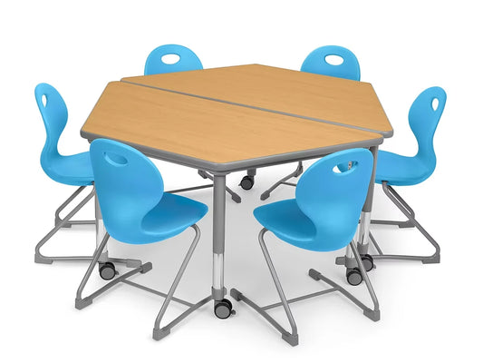 Flex-Space Ergo Chair & Trapezoid Table Zone - US 5634
