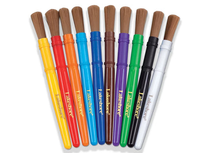 Nylon-Bristle Paintbrushes - Set of 10 - US 2248