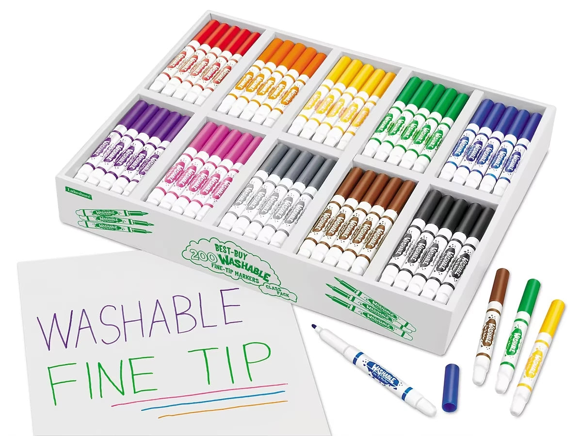 Best-Buy Washable Fine-Tip Markers - Class Pack - US 9941