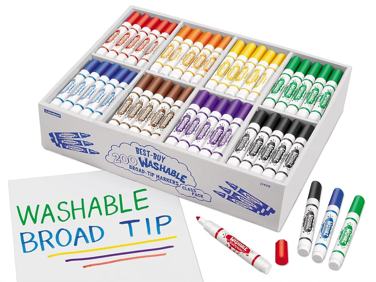Best-Buy Washable Broad-Tip Markers - Class Pack - US 1163