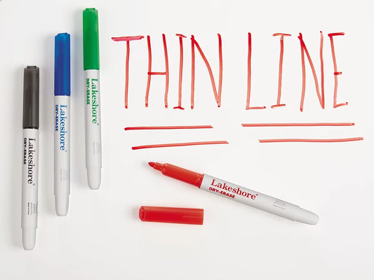 Write & Wipe Thin-Line Markers - US 3939