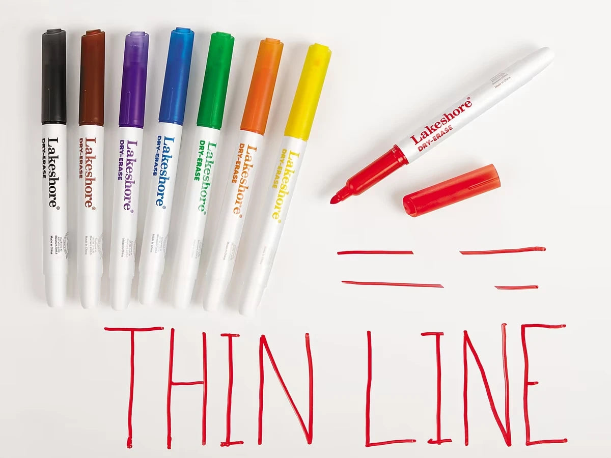 Write & Wipe Thin-Line Markers - US 3939
