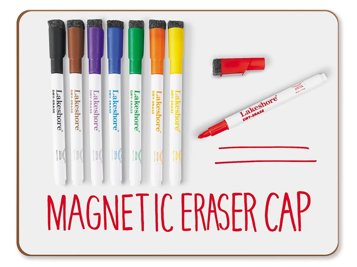 Magnetic Write & Wipe Markers with Eraser Caps - US 3688