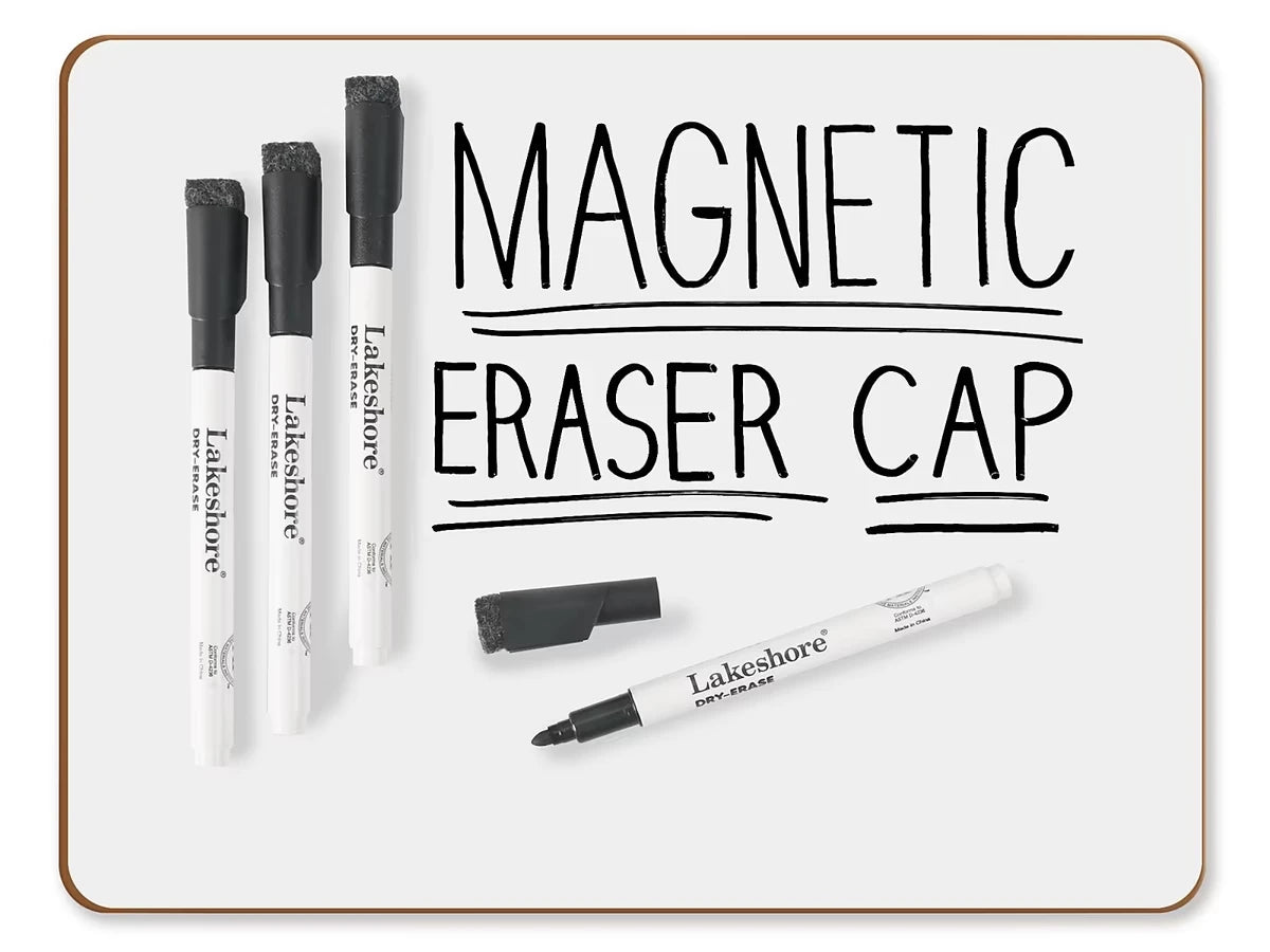 Magnetic Write & Wipe Markers with Eraser Caps - US 3688