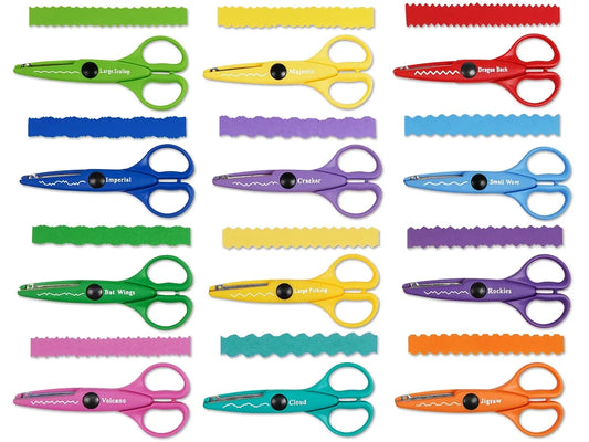 Crinkle-Cut Craft Scissors - Set of 12 - US 9692