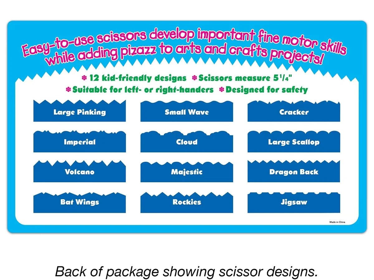 Crinkle-Cut Craft Scissors - Set of 12 - US 9692
