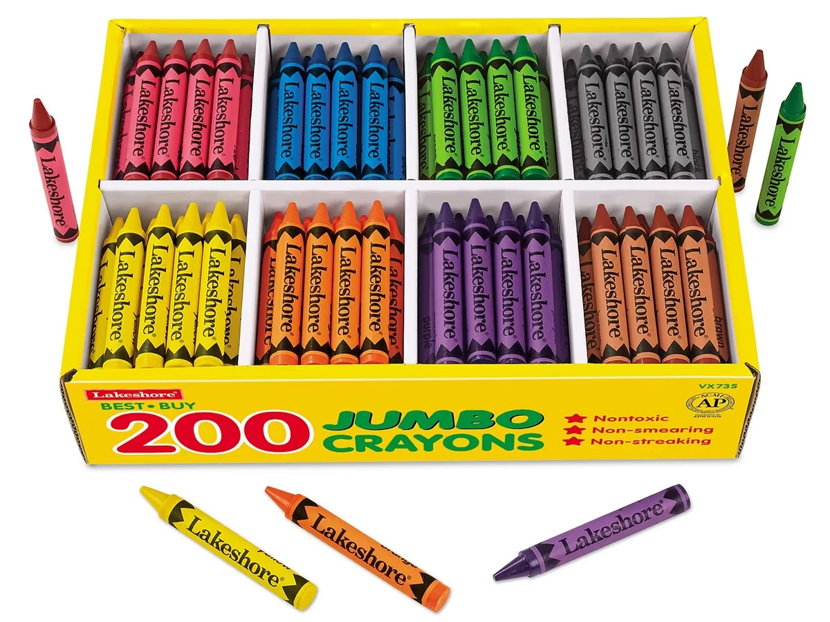 Best-Buy Jumbo Crayons - 8-Color Box - US 3608