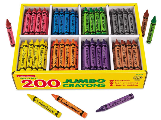 Best-Buy Jumbo Crayons - 8-Color Box - US 3608