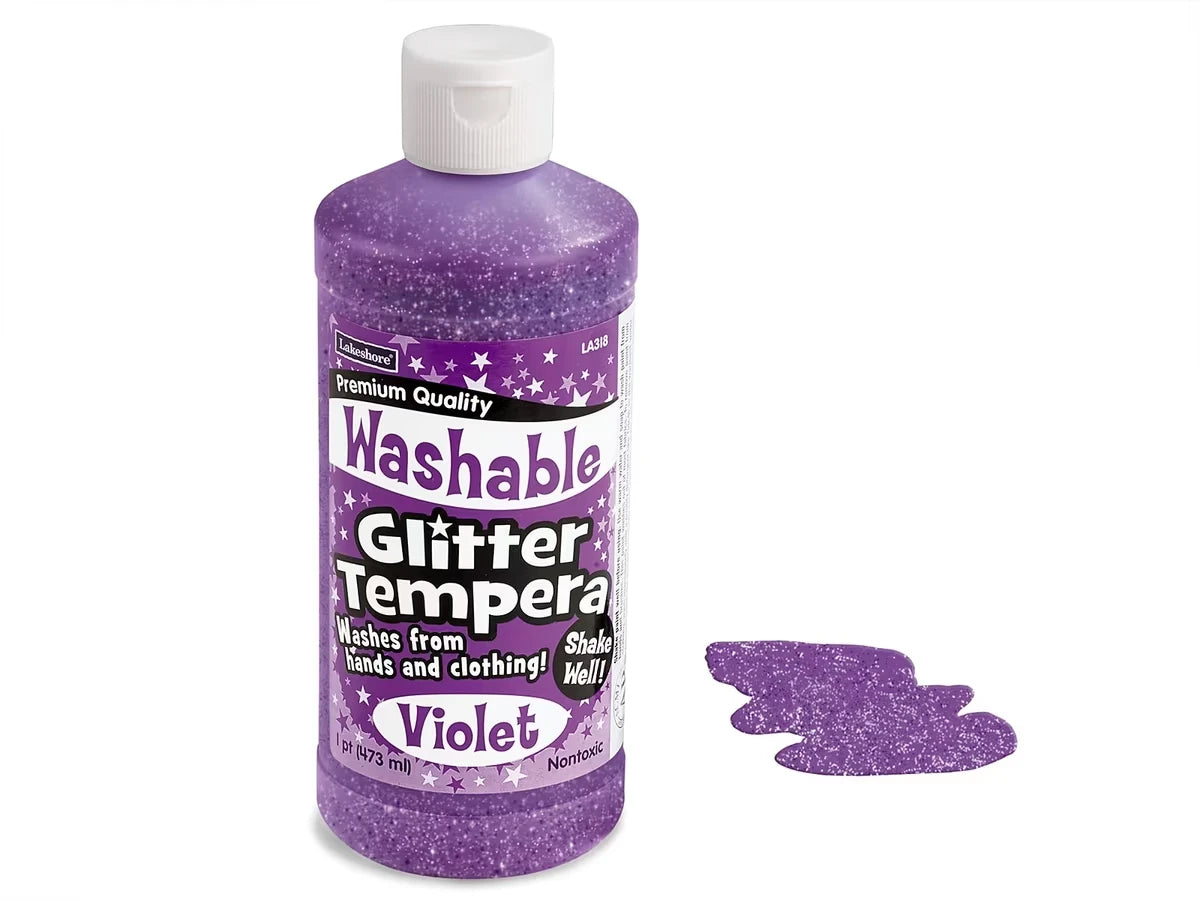 Washable Glitter Tempera Paint - Pint - US 7080