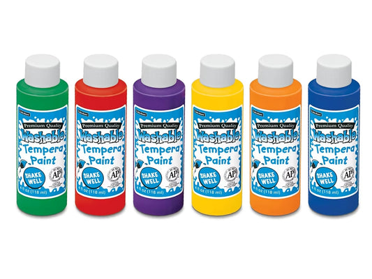 Lakeshore Fully Washable Liquid Tempera Paint - 4-Ounce Bottles - US 4941
