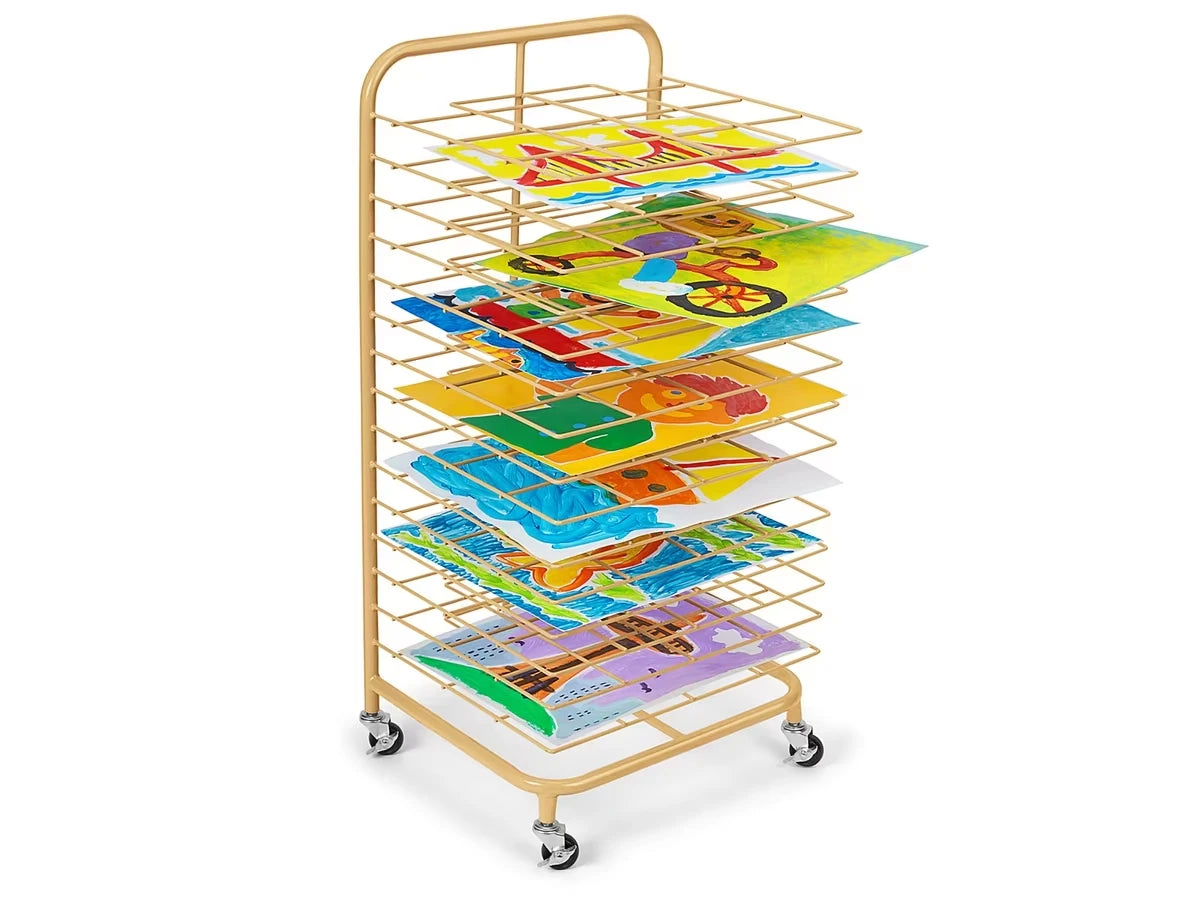 Lakeshore Double-Space Mobile Drying Rack - Natural Color - US 9375