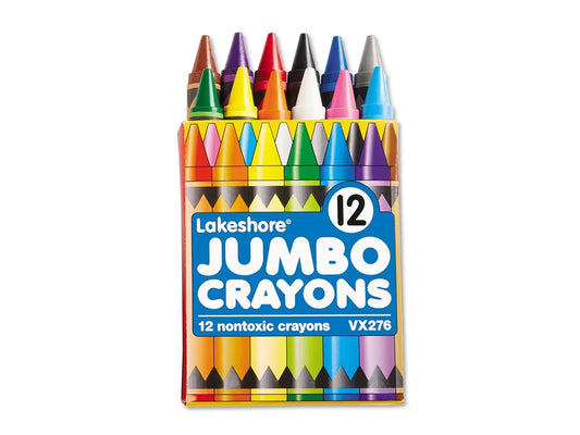 Lakeshore 12-Color Jumbo Crayons - Student Pack - US 3526