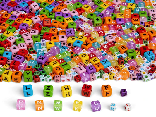 Alphabet Collage Beads - US 2905