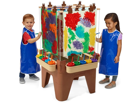 Toddler Indoor/Outdoor Painting Center for 4 - Natural Colors - US 6774