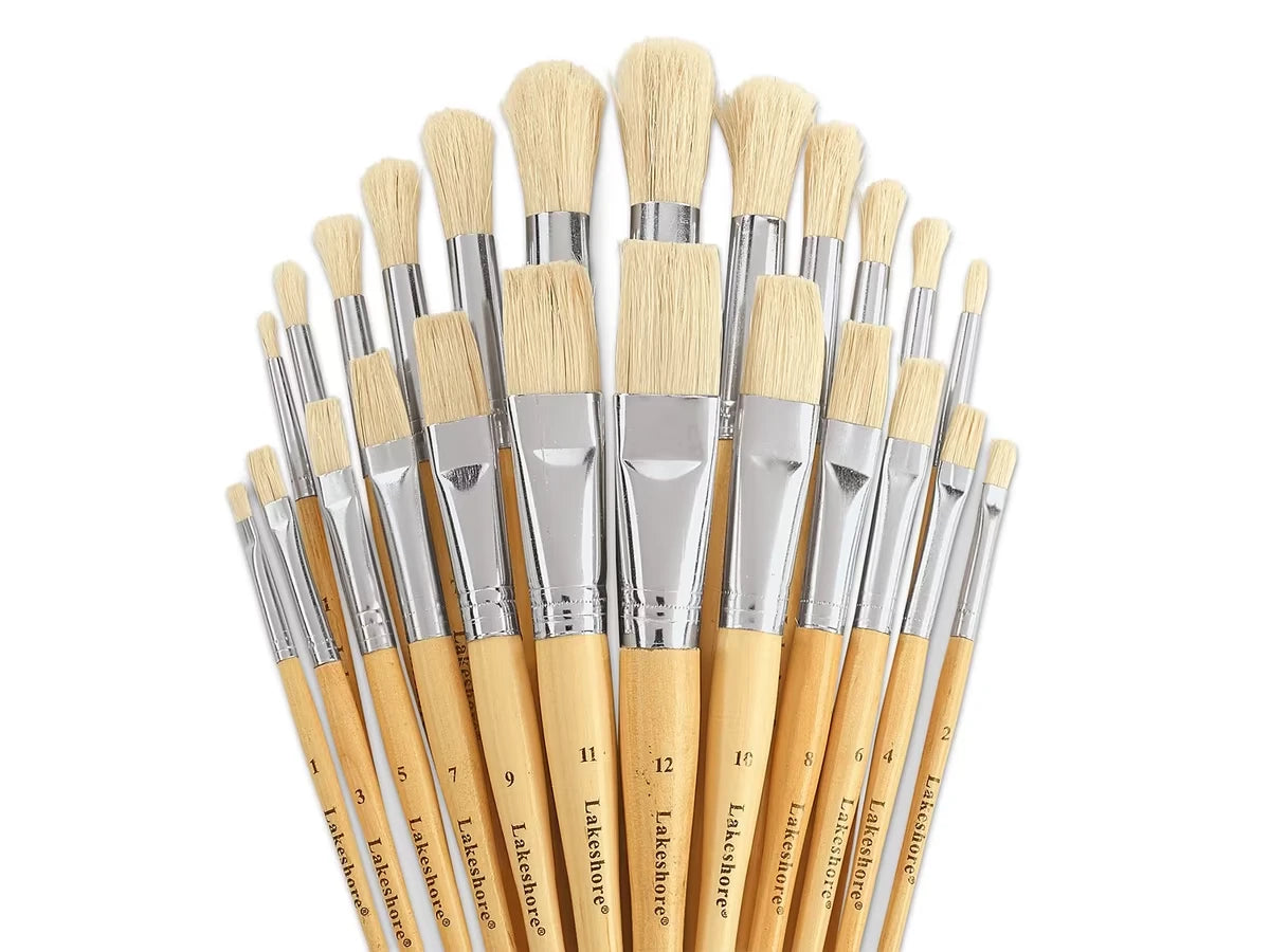 Economy Paintbrush Assortment - Set of 24 - US 6555