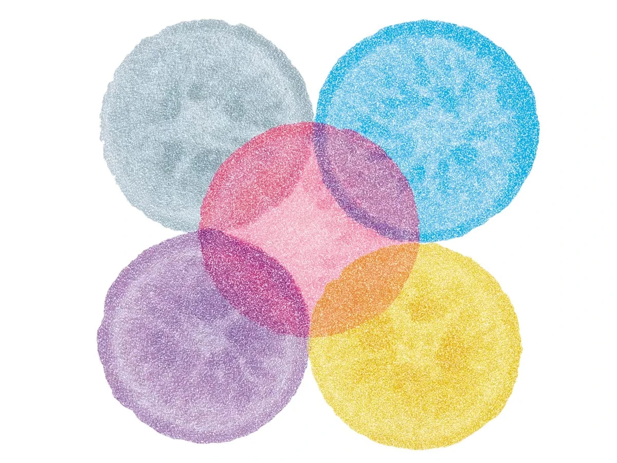 Shimmering Dot Art Painters - Set of 5 - US 6614