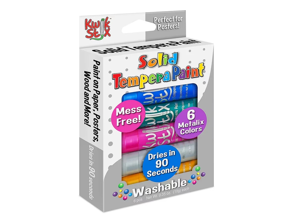 Metallic Kwik Stix™ Tempera Painters - Set of 6 - US 9388