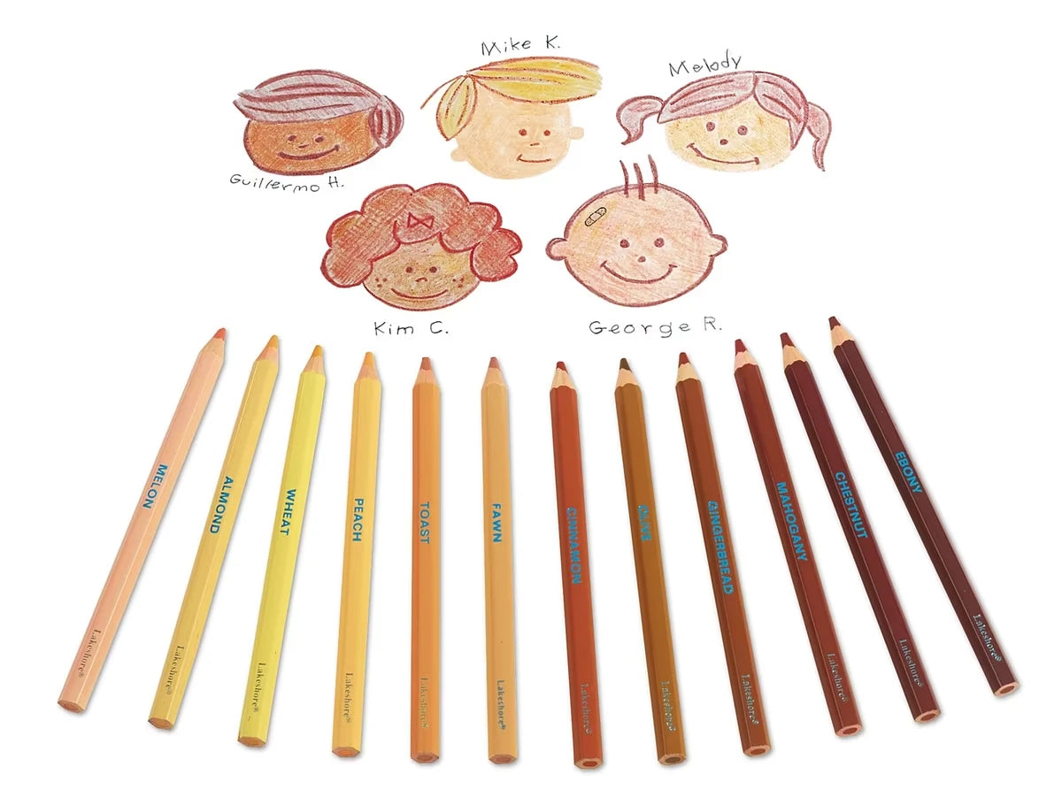 People Colors® Jumbo Colored Pencils - Set of 12 - US 7116