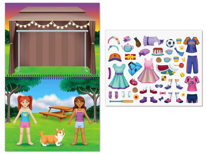 Fashion Friends Dress-Up Reusable Sticker Pad - US 6753