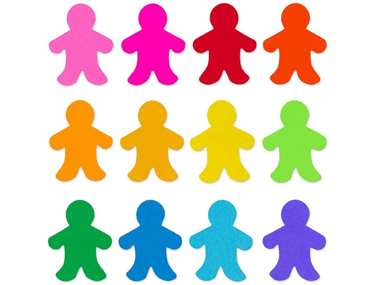Colorful People Shape Mini Accents - US 8332