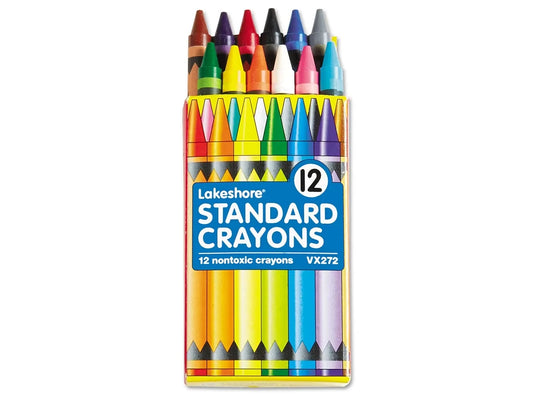 Lakeshore 12-Color Standard Crayons - Student Pack - US 4000