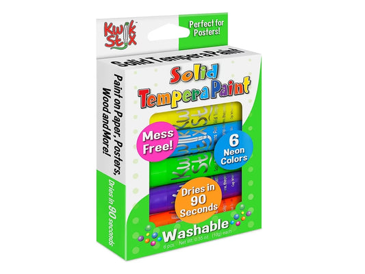 Neon Kwik Stix™ Tempera Painters - Set of 6 - US 3052