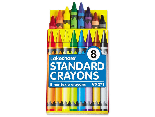 Lakeshore 8-Color Standard Crayons - Student Pack - US 7850