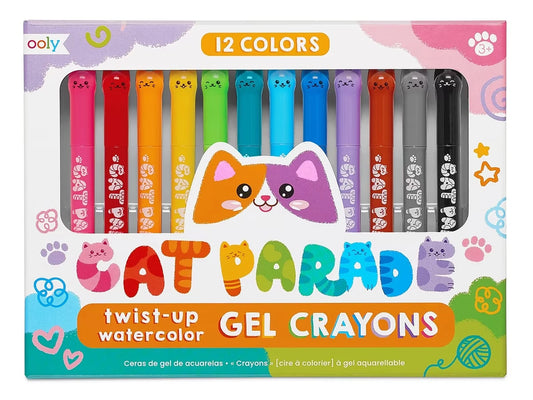 Cat Parade Watercolor Gel Crayons - Set of 12 - US 2186
