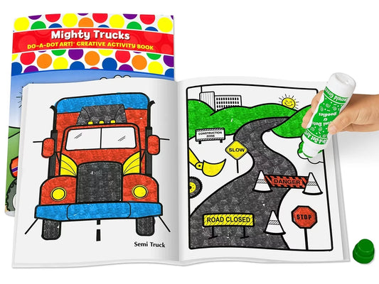 Do-A-Dot Art!® Mighty Trucks Activity Book - US 8051