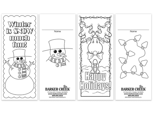 Design-Your-Own Winter Holiday Bookmarks - US 2539
