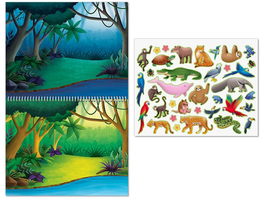 Animal Habitats Reusable Sticker Pad - US 4445