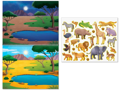 Animal Habitats Reusable Sticker Pad - US 4445