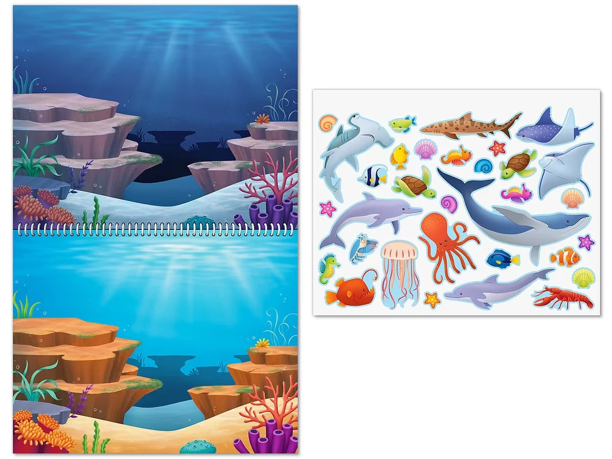 Animal Habitats Reusable Sticker Pad - US 4445