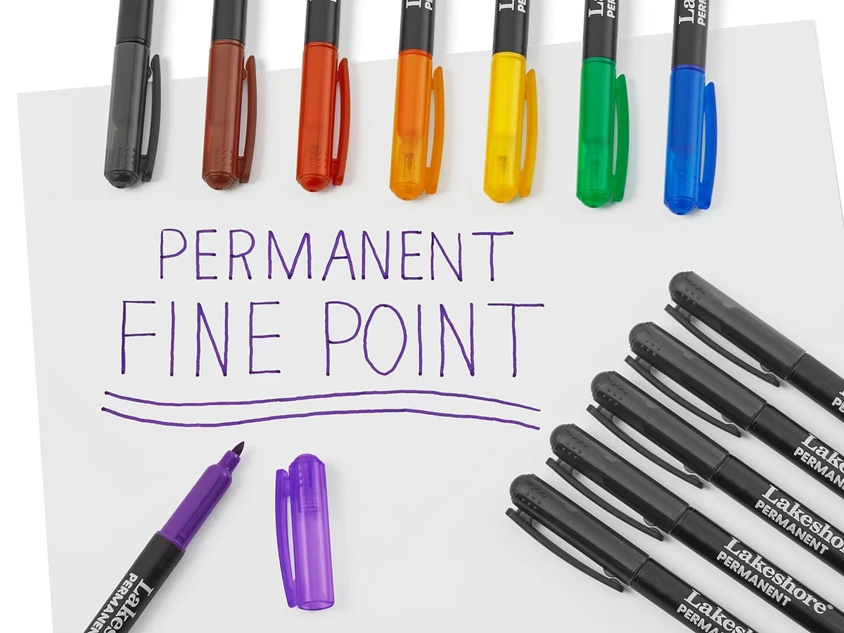 Permanent Thin-Line Markers - US 8157