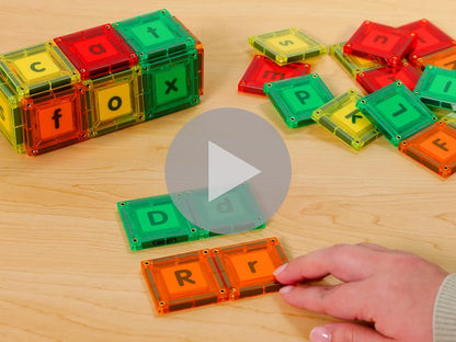 Double-Sided Magnetic Letter Tiles - US 6735