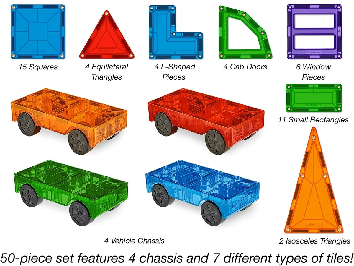 Magnetic Wonder Tiles® - Vehicle Builder - US 8033