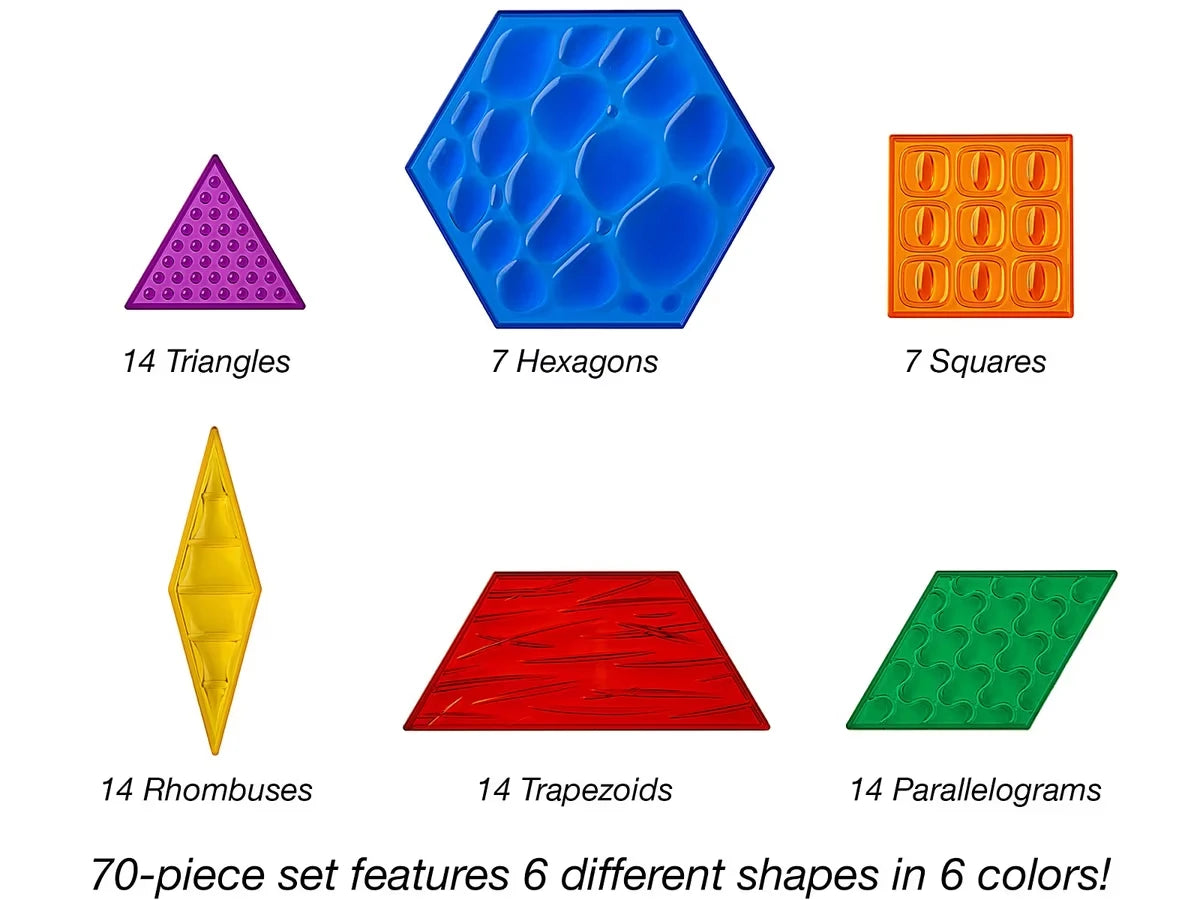 Translucent Sensory Pattern Blocks - US 8990