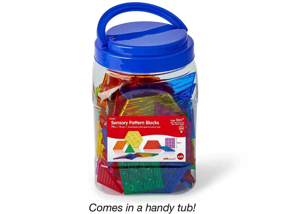 Translucent Sensory Pattern Blocks - US 8990