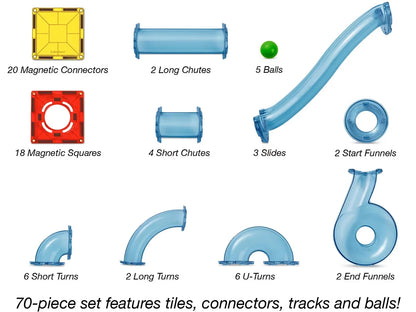 Magnetic Wonder Tiles® - Ball Run - US 4535