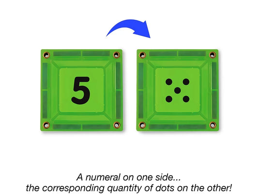 Double-Sided Magnetic Number Tiles - US 8420