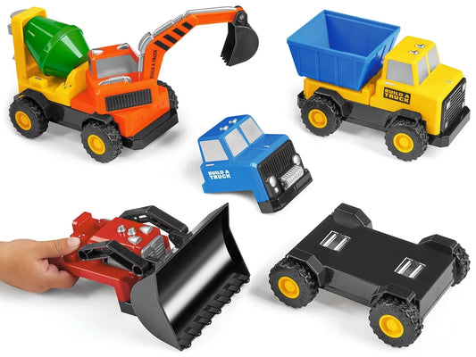 Build-A-Truck Magnetic Construction Vehicles - US 9057