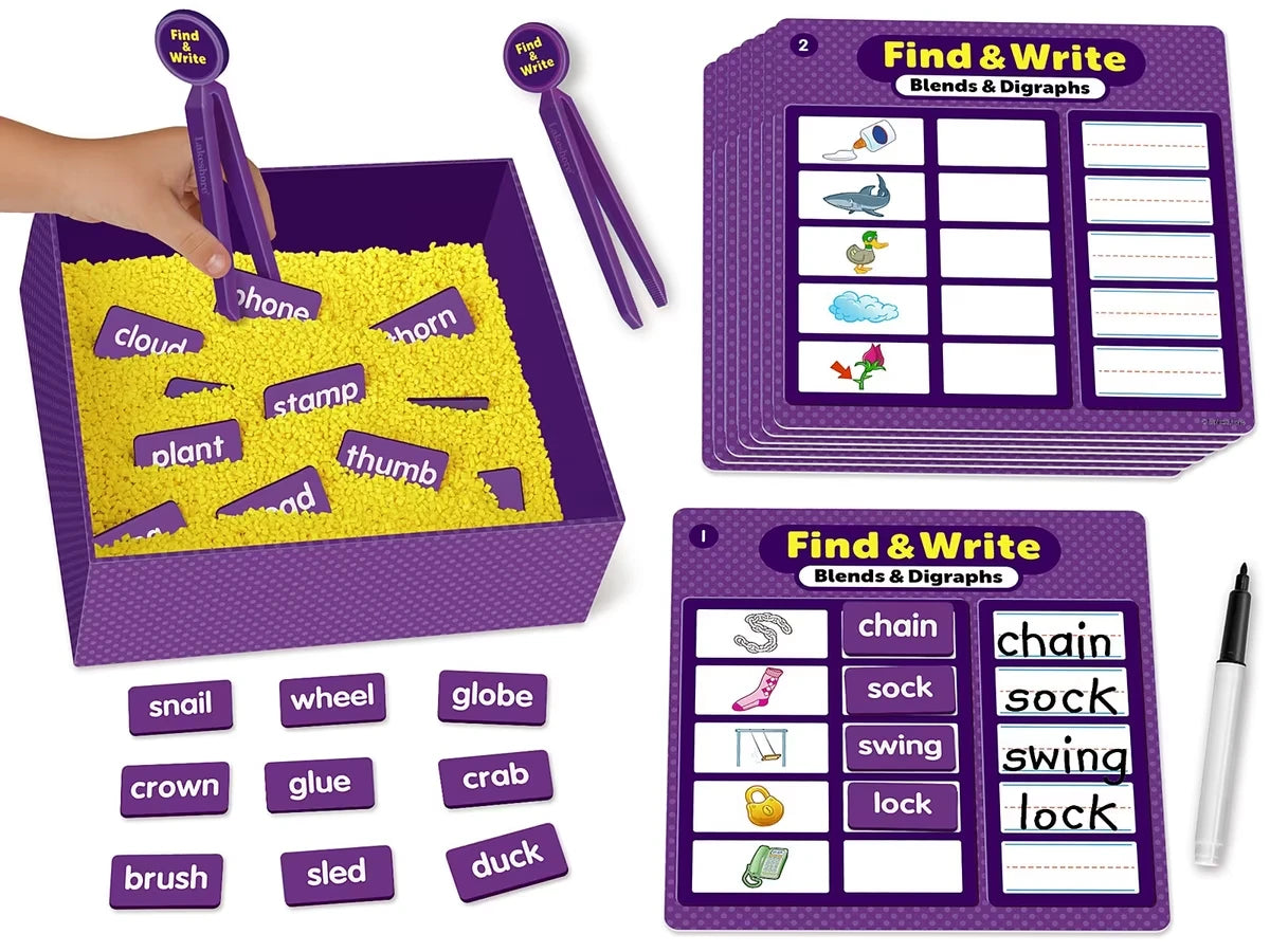 Find & Write Blends & Digraphs Activity Center - US 8936