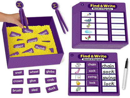 Find & Write Blends & Digraphs Activity Center - US 8936
