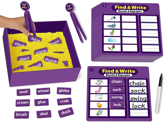 Find & Write Blends & Digraphs Activity Center - US 8936