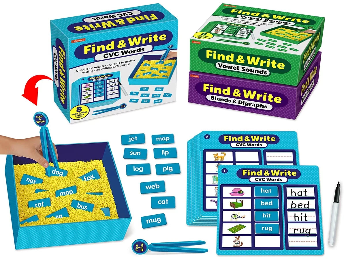 Find & Write Phonics Activity Centers - Complete Set - US 2353