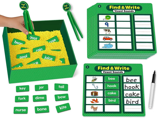 Find & Write Vowel Sounds Activity Center - US 6898